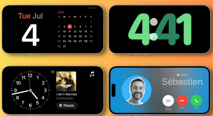 汾阳苹果手机维修分享iOS17横屏充电待机显示有什么好处 