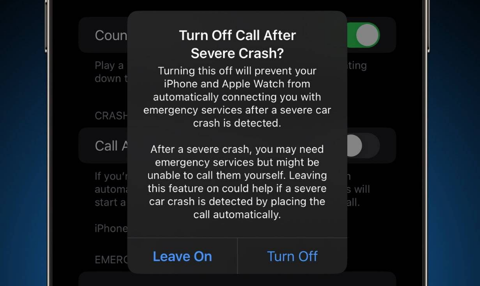汾阳苹果14维修分享 iPhone 14 和 Apple Watch 上关闭崩溃检测 